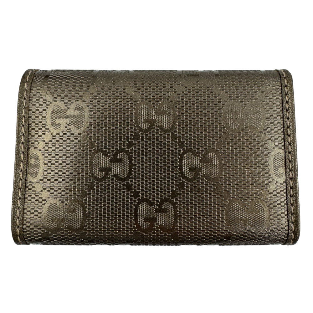 GUCCI Dark Gold GG Canvas 6 Key Holder LHQ1495