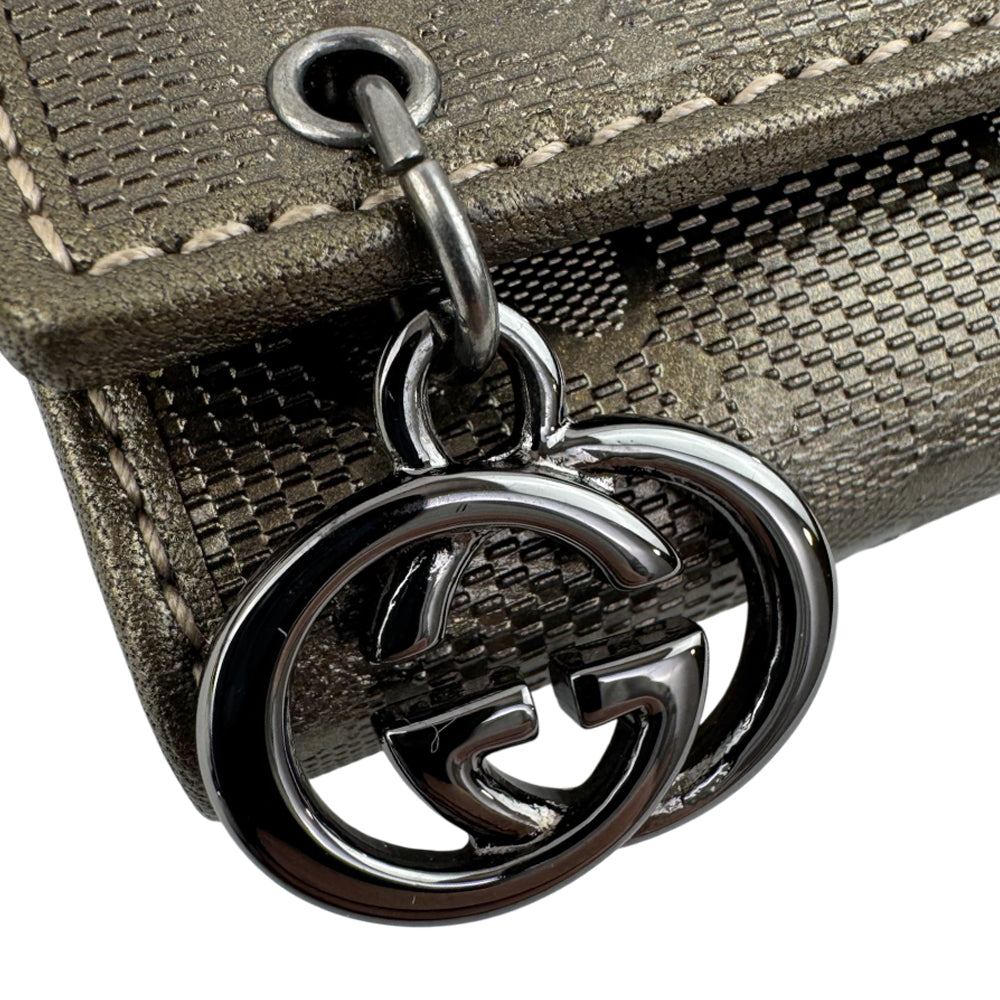 GUCCI Dark Gold GG Canvas 6 Key Holder LHQ1495