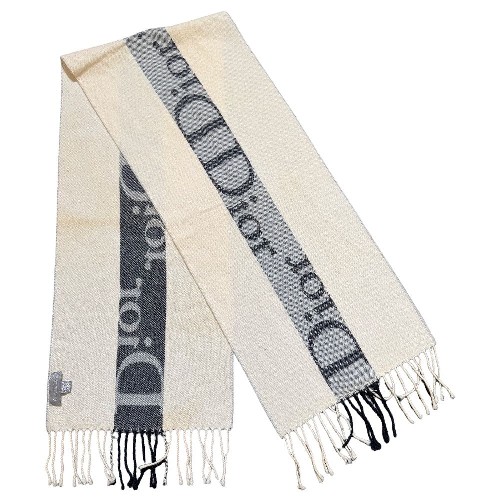 CHRISTIAN DIOR Cream Scarf LHQ1499