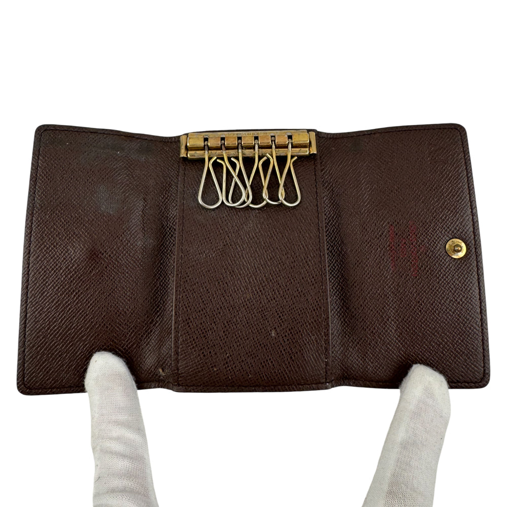 LOUIS VUITTON Damier Ebene 6 Key Holder LHQ1502