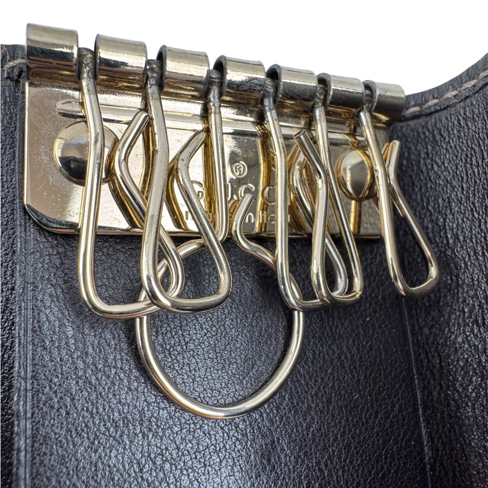 GUCCI Brown GG Canvas 6 Key Holder LHQ1504