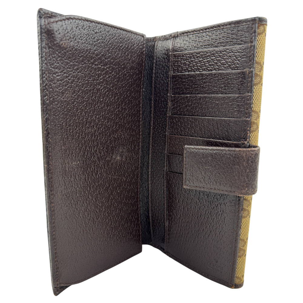 GUCCI GG Canvas Brown Long Purse LHQ1508