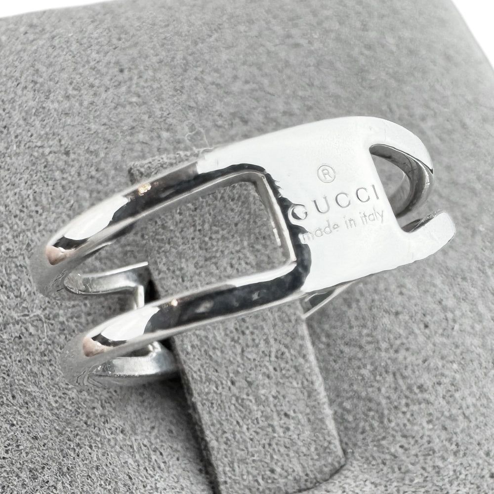 GUCCI Silver Ring Interlocking G Size I 1/2
