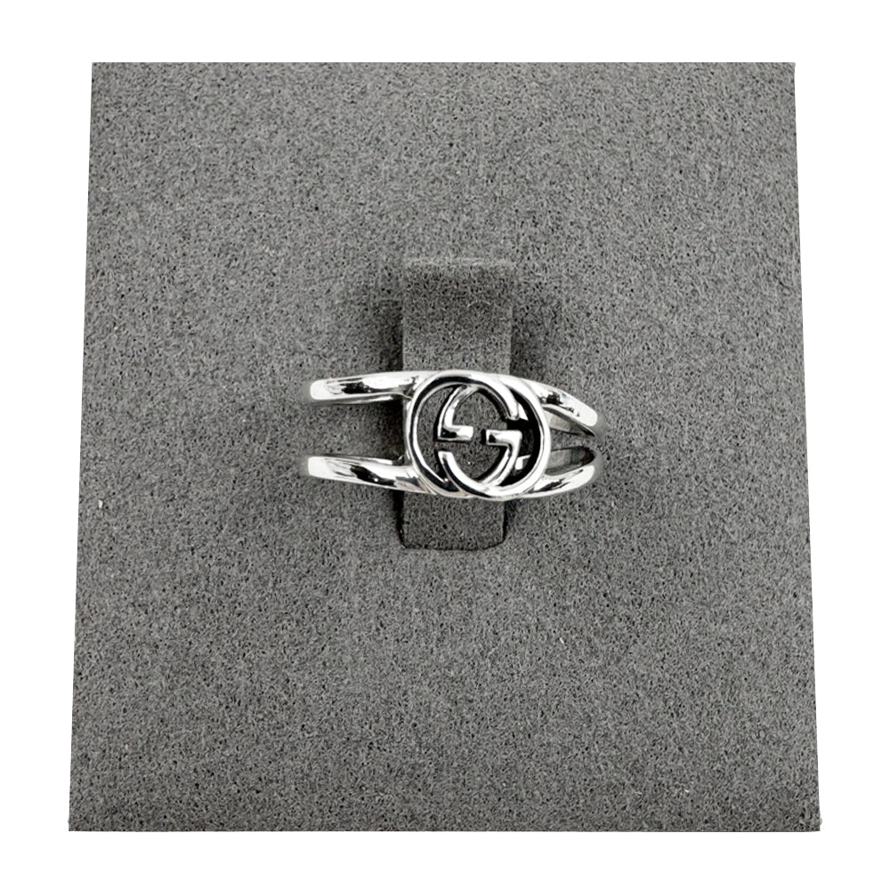 GUCCI Silver Ring Interlocking G Size I 1/2