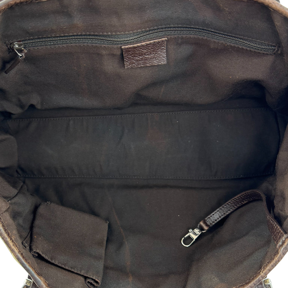 GUCCI GG Canvas Sherry Line Tote Shoulder Bag LHQ1510