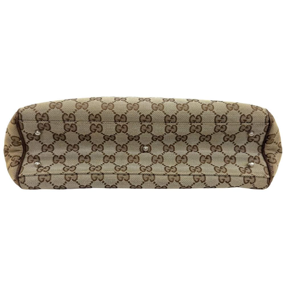 GUCCI GG Canvas Sherry Line Tote Shoulder Bag LHQ1510