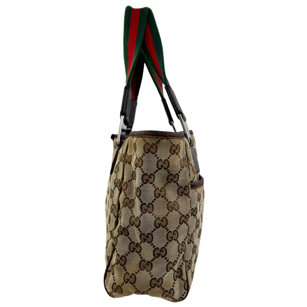 GUCCI GG Canvas Sherry Line Tote Shoulder Bag LHQ1510