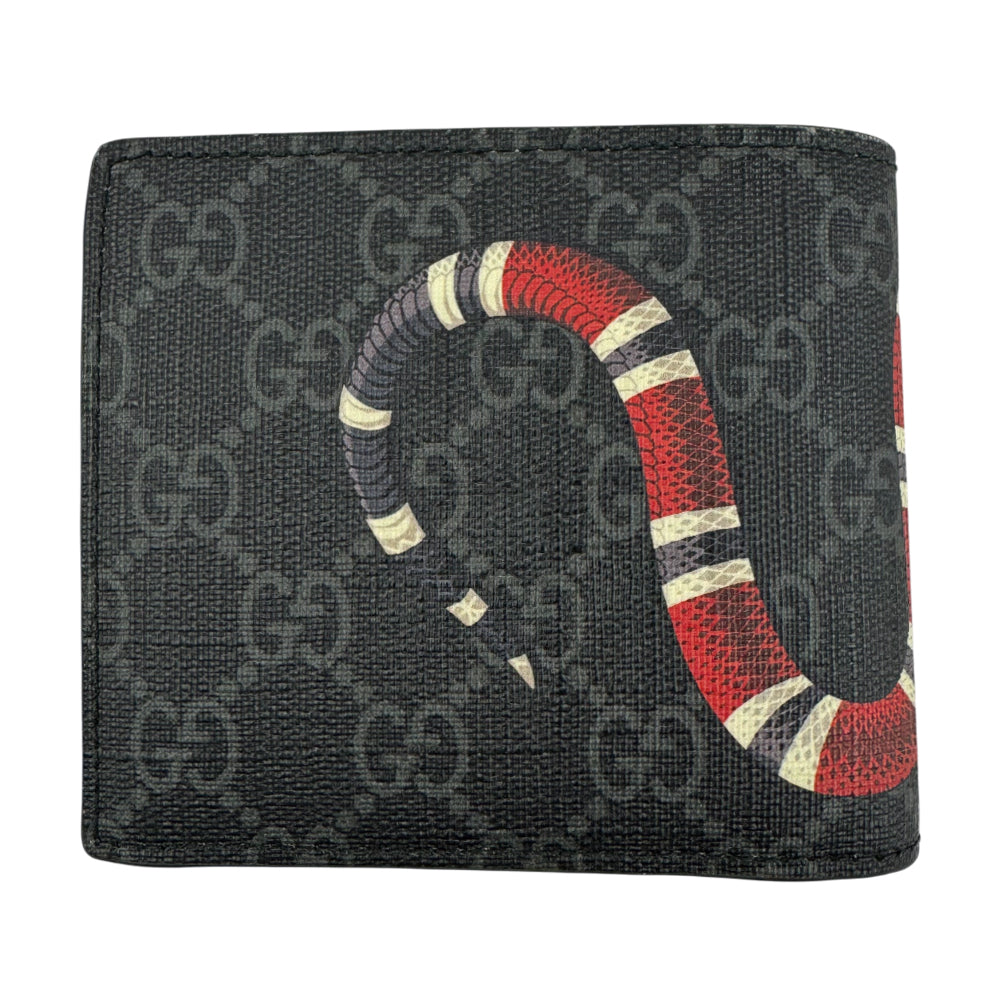GUCCI Black GG Snake Print Wallet LHQ1514