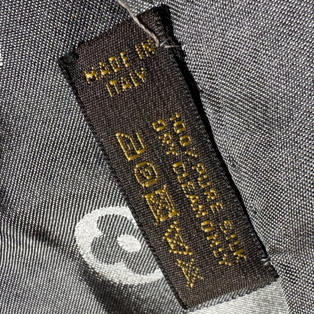 LOUIS VUITTON Grey Silk Scarf LHQ1517