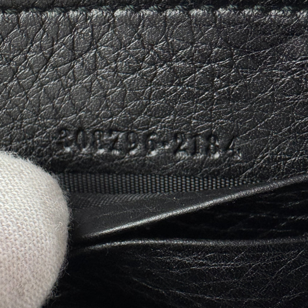 GUCCI GG Black Leather Long Purse LHQ1518