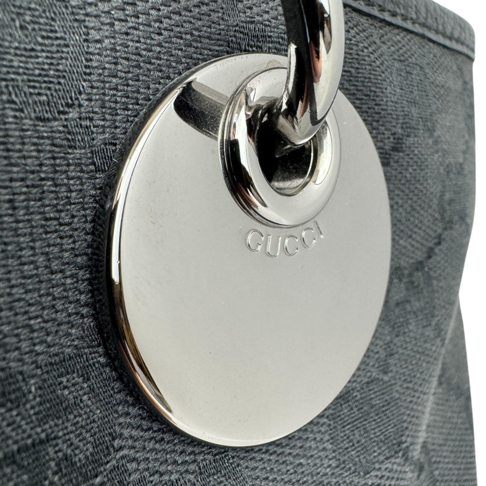 GUCCI GG Black Canvas Tote Shoulder Bag LHQ1519
