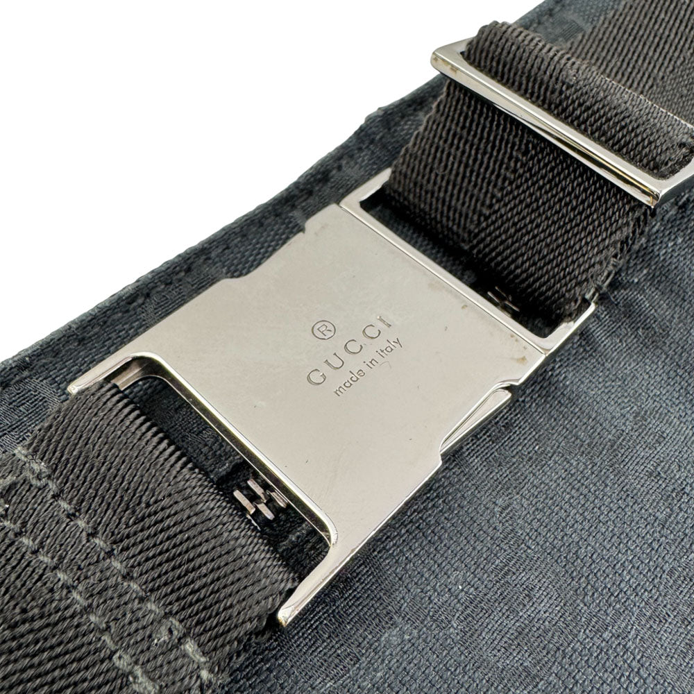 GUCCI GG Black Canvas Belt Bag LHQ1539