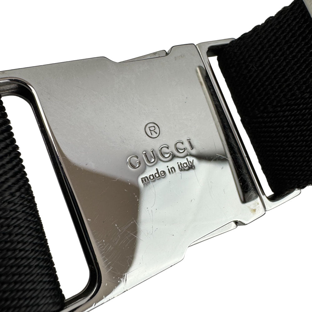 GUCCI GG Black Canvas Belt Bag LHQ1539