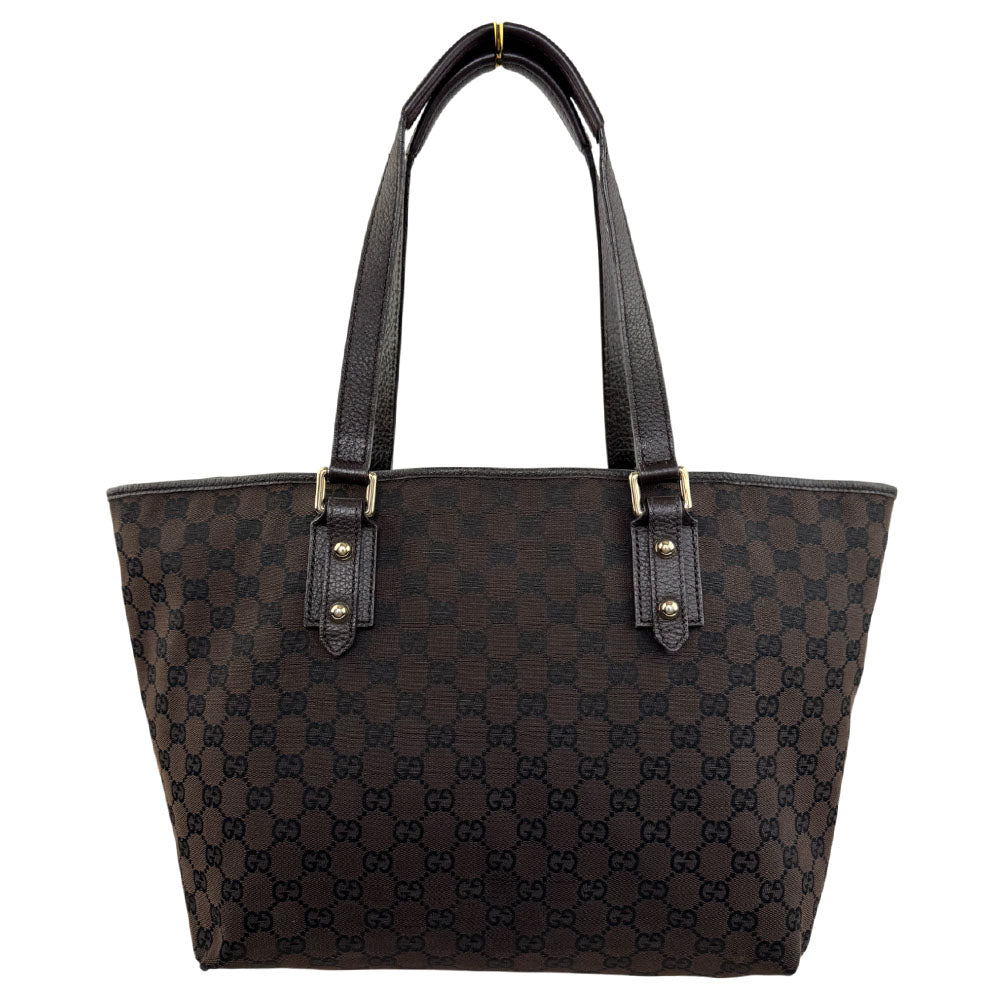 GUCCI GG Dark Brown Canvas Tote Bag LHQ1540