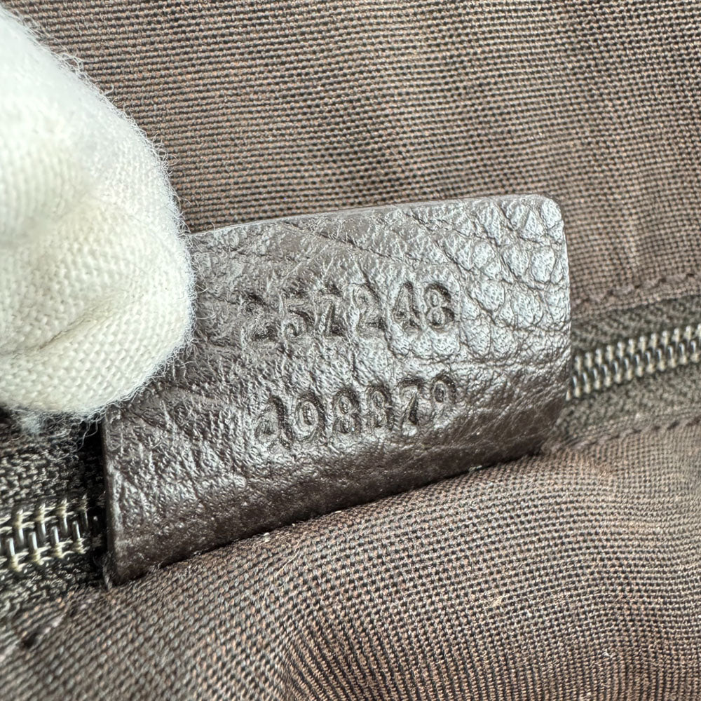 GUCCI GG Dark Brown Canvas Tote Bag LHQ1540