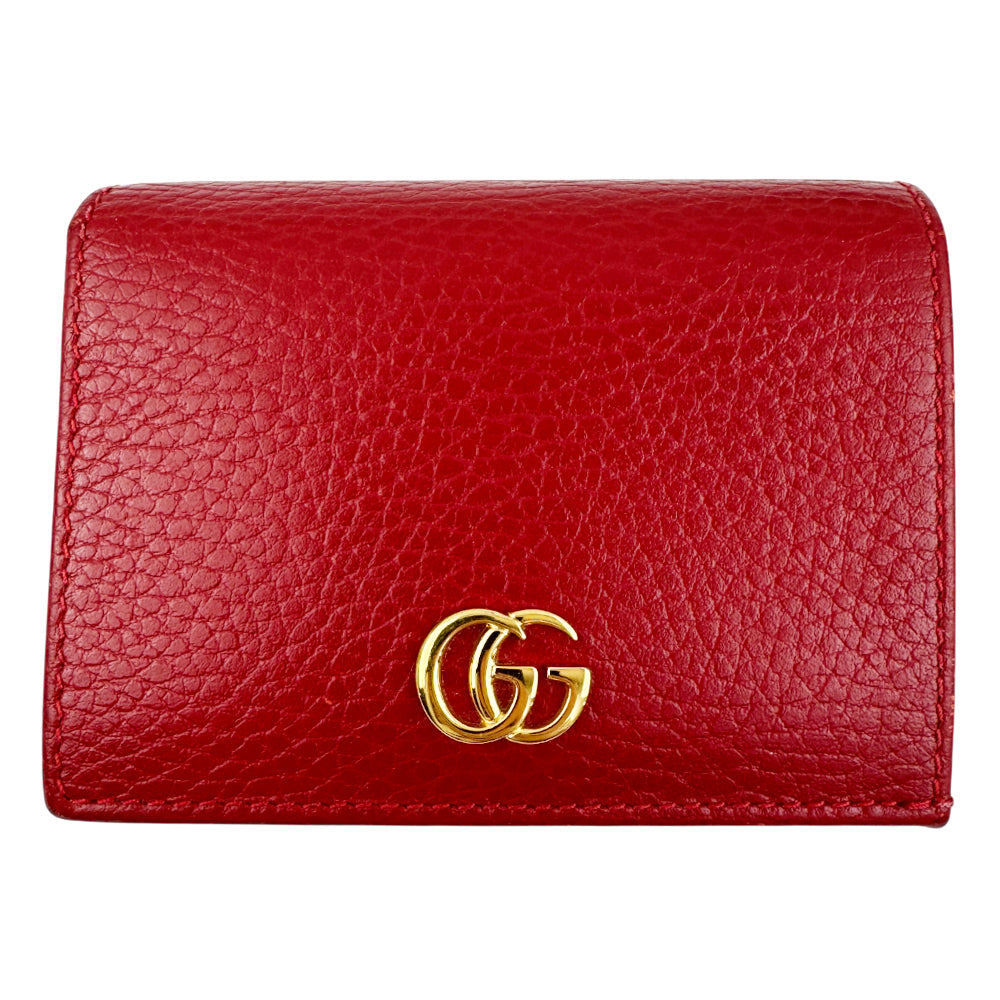 GUCCI GG Red Leather Marmont Purse LHQ1541