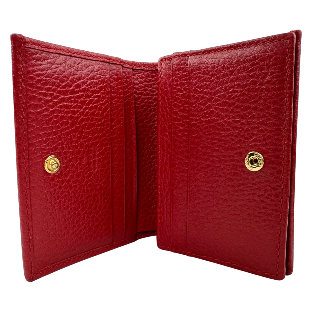 GUCCI GG Red Leather Marmont Purse LHQ1541