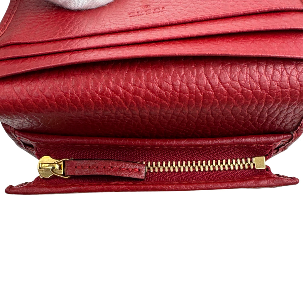 GUCCI GG Red Leather Marmont Purse LHQ1541