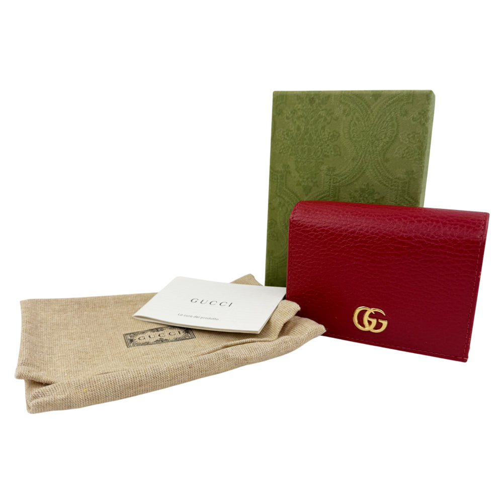 GUCCI GG Red Leather Marmont Purse LHQ1541
