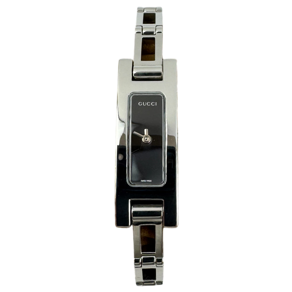 GUCCI Silver Black Dial Stainless Steel Watch LHQ1549