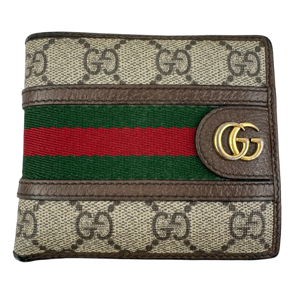 GUCCI GG Canvas Sherry Line Wallet LHQ1551