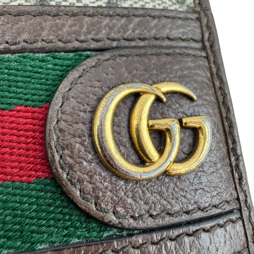 GUCCI GG Canvas Sherry Line Wallet LHQ1551