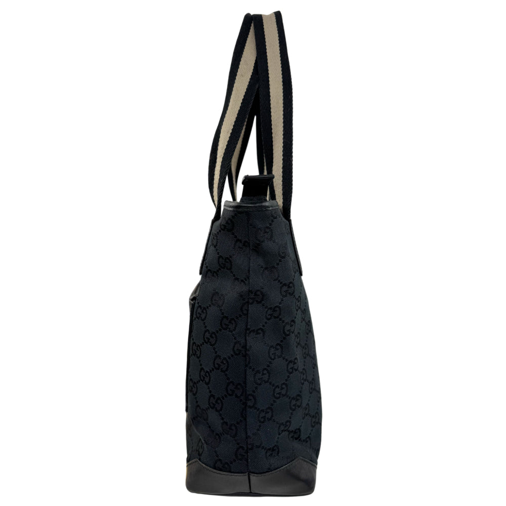 GUCCI GG Black Canvas Tote Bag LHQ1553