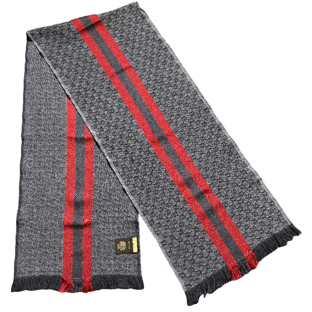 GUCCI GG Blue Sherry Line Scarf LHQ1557