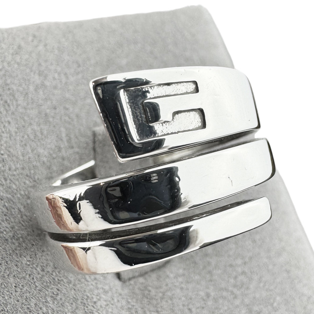 GUCCI G Spiral Silver Ring Size P LHQ1564
