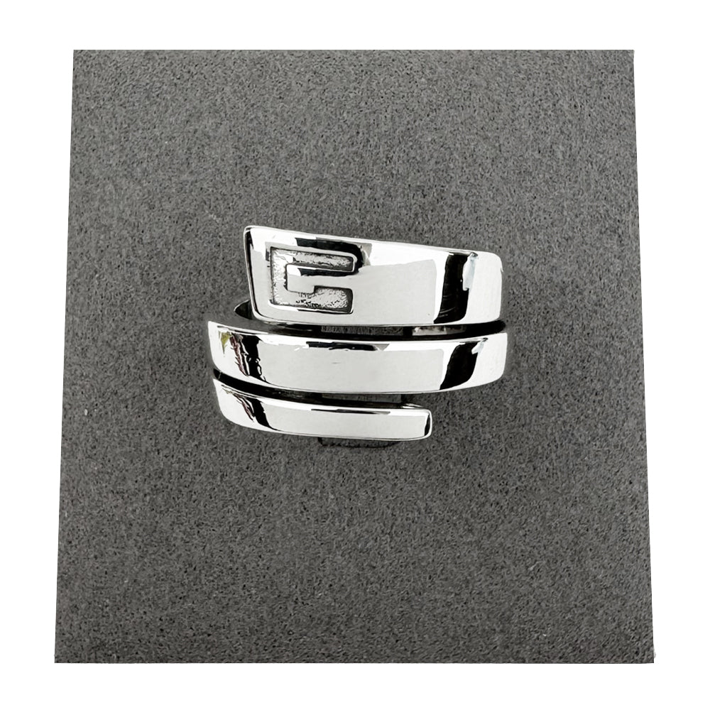 GUCCI G Spiral Silver Ring Size P LHQ1564