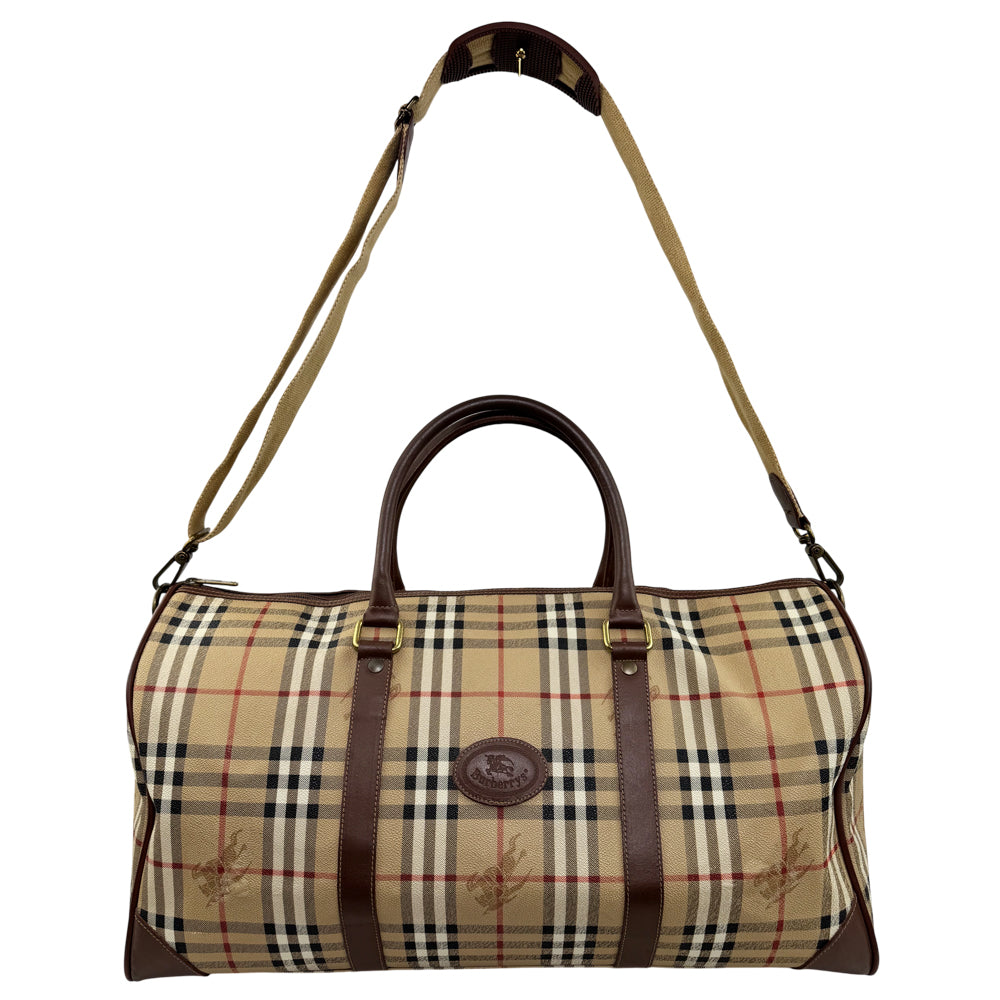 BURBERRY Nova Check Duffle/Boston Shoulder Bag LHQ1566
