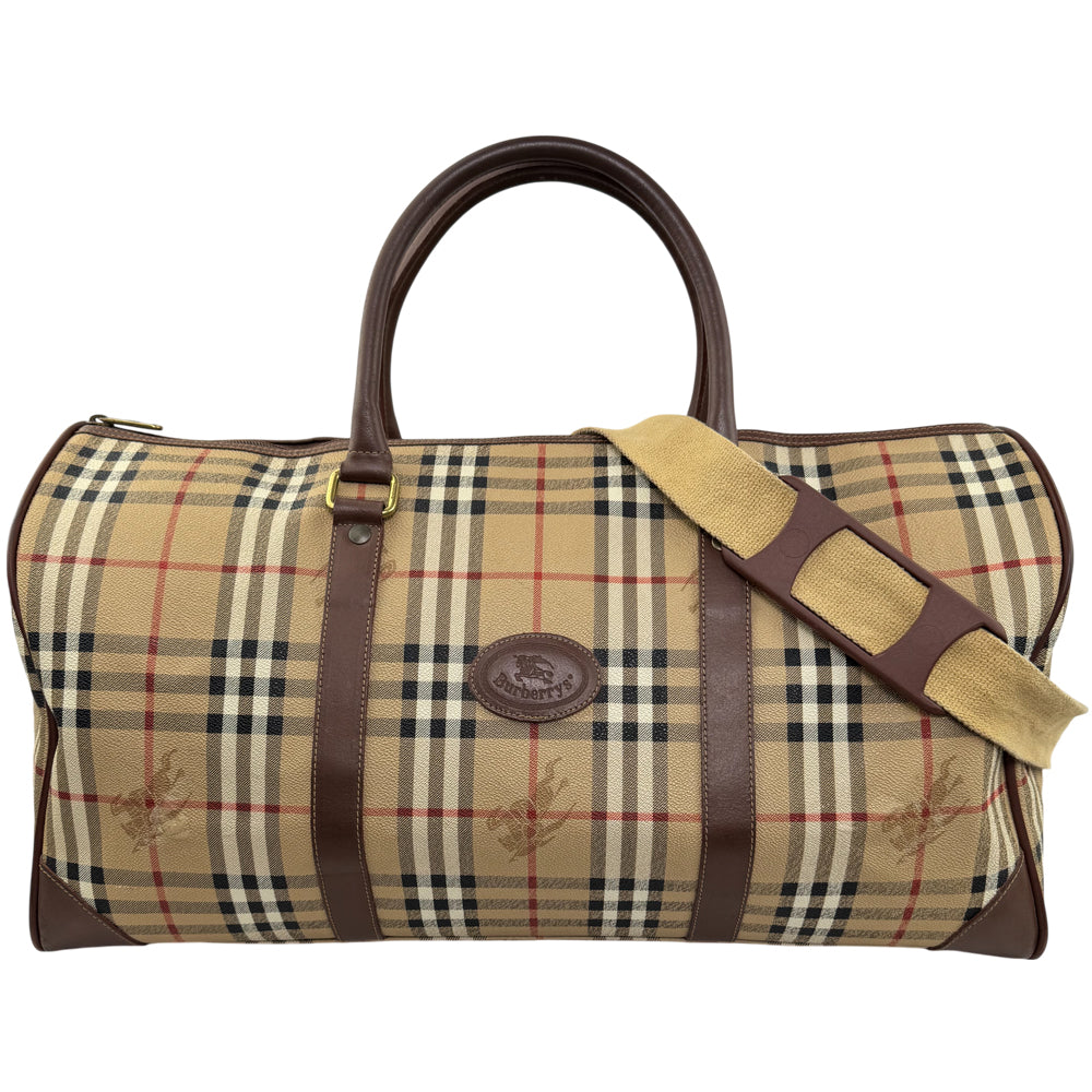 BURBERRY Nova Check Duffle/Boston Shoulder Bag LHQ1566