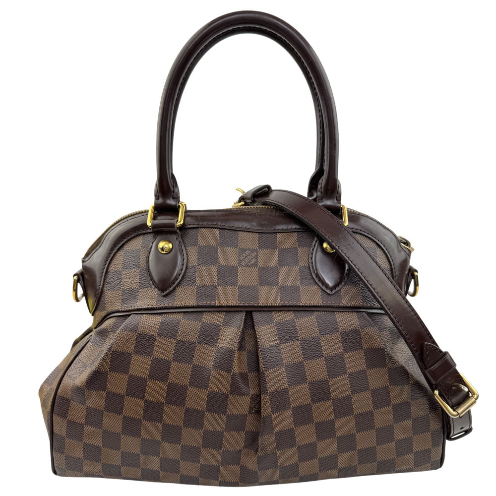 LOUIS VUITTON Trevi PM Damier Ebene Handbag Shoulder Bag LHQ1571