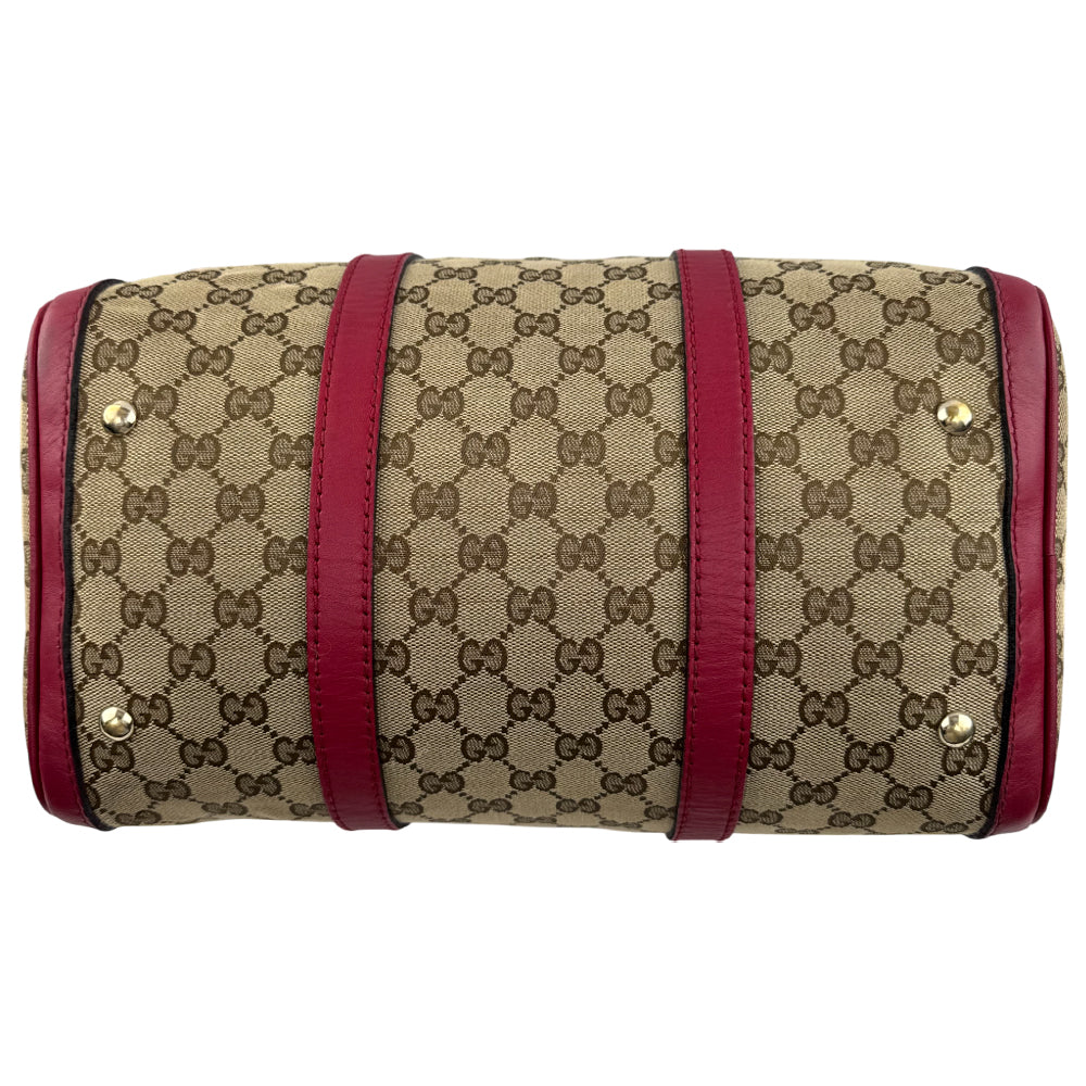 GUCCI Brown GG Canvas Boston Bag LHQ1573