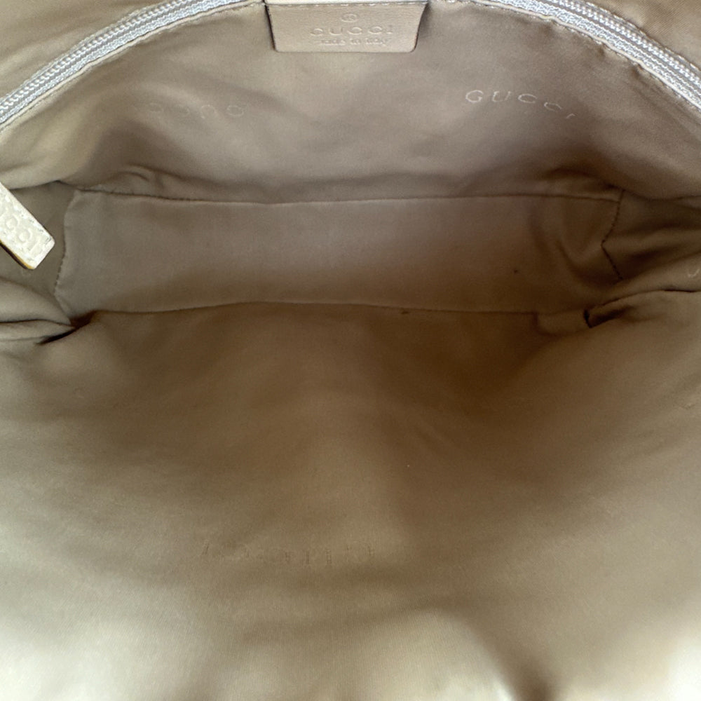 GUCCI GG Cream Leather Jackie Shoulder Bag LHQ1575
