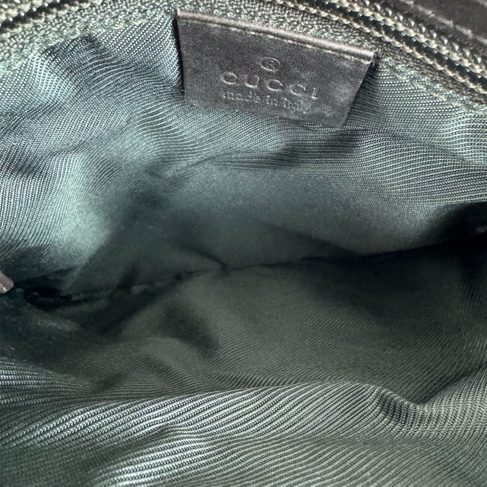 GUCCI GG Dark Brown Canvas Crossbody Shoulder Bag LHQ1576