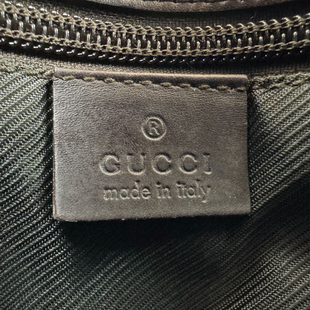 GUCCI GG Dark Brown Canvas Crossbody Shoulder Bag LHQ1576