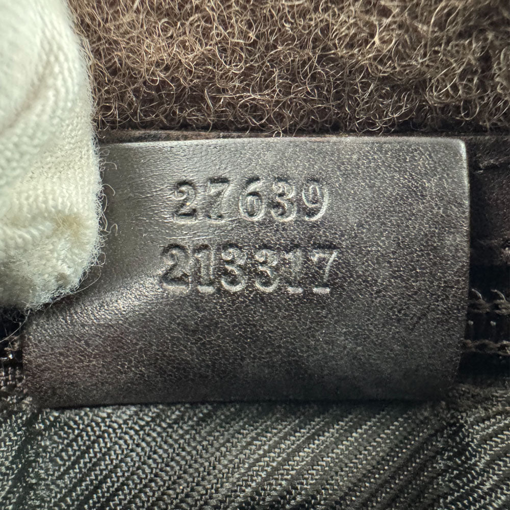 GUCCI GG Dark Brown Canvas Crossbody Shoulder Bag LHQ1576