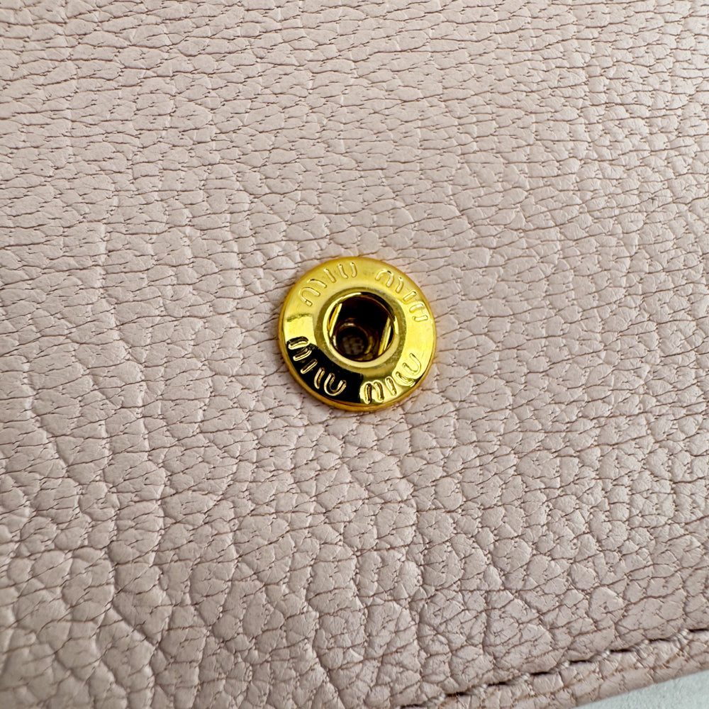 MIU MIU Pink Leather Flap Purse LHQ1579