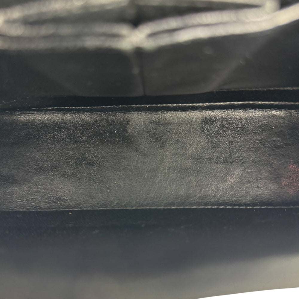 CHANEL Black Patent Leather Classic Flap Medium Crossbody Shoulder Bag LHQ1583