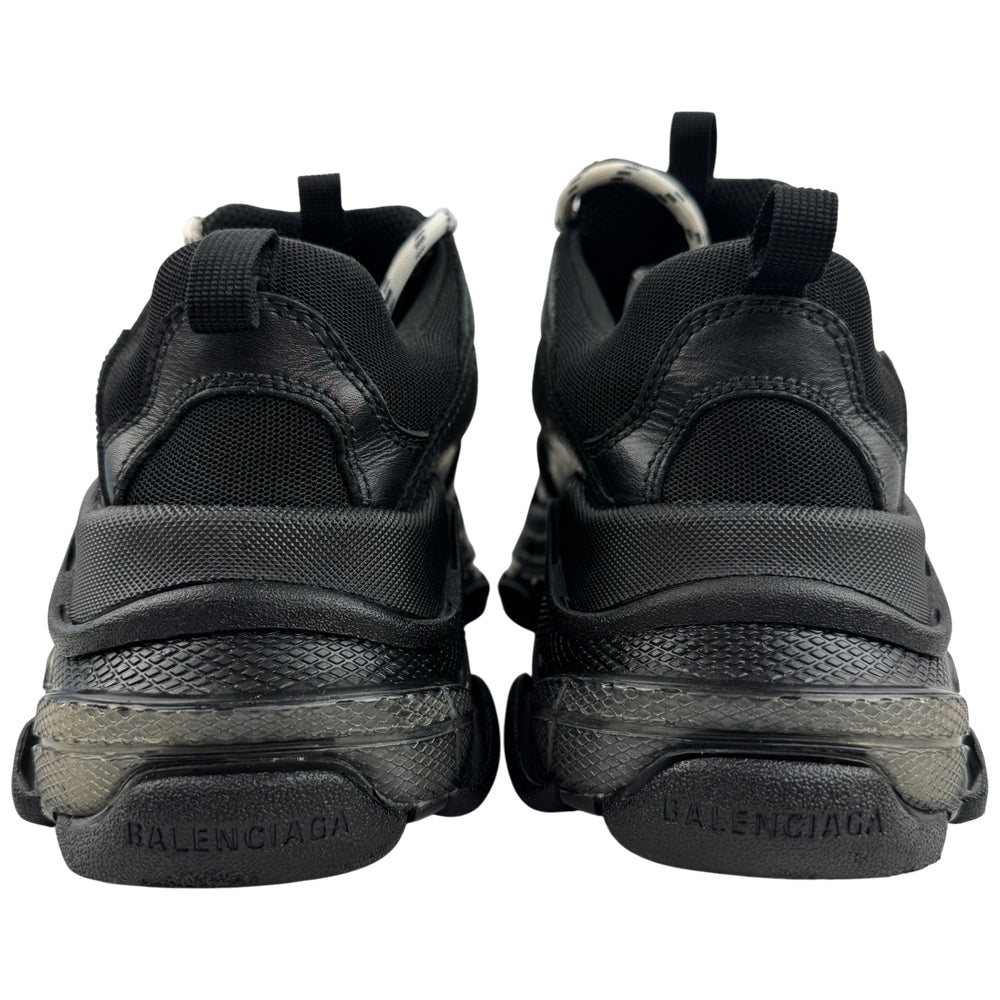 BALENCIAGA Triple S Black Trainers Size 5 UK LHQ1584