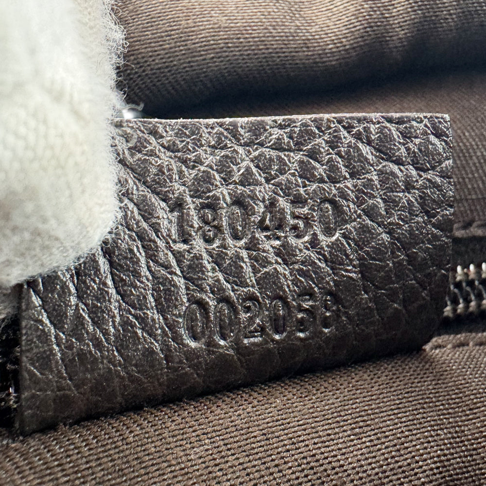 GUCCI GG Dark Brown Canvas Shoulder Bag LHQ1586