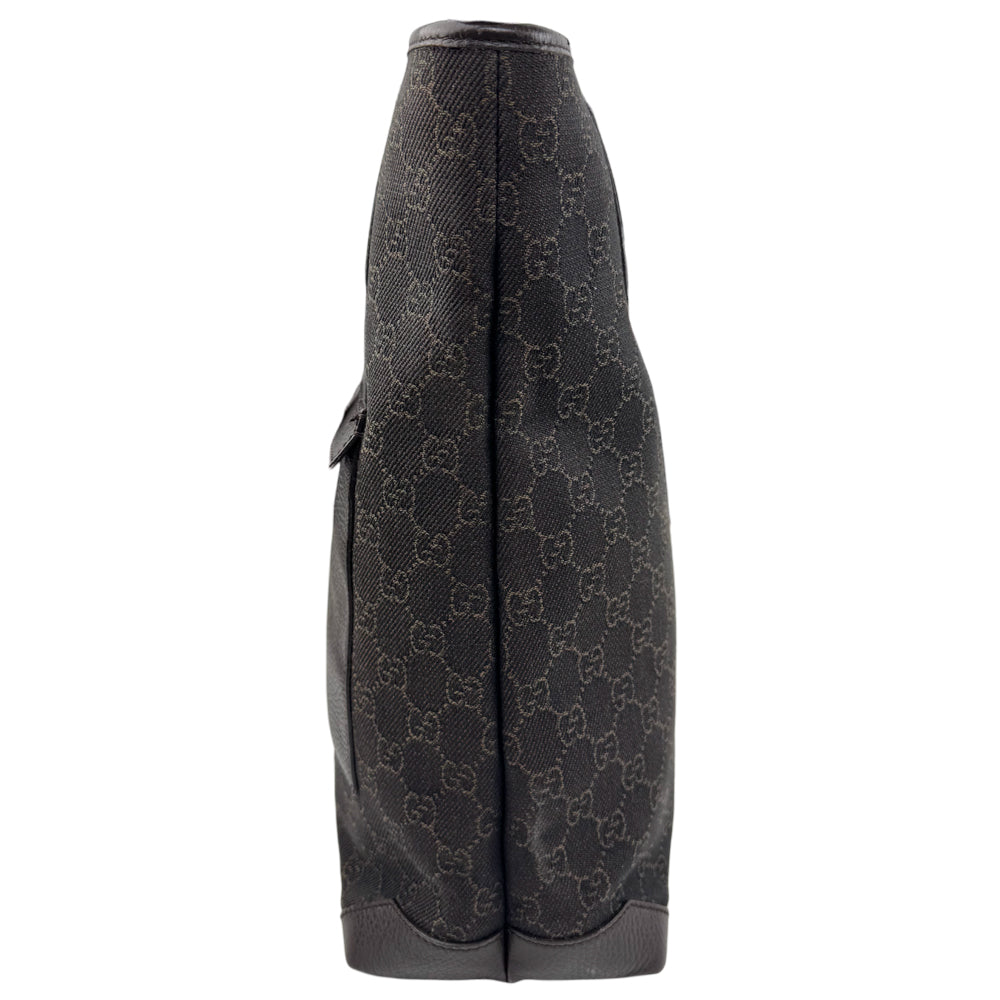 GUCCI GG Dark Brown Canvas Shoulder Bag LHQ1586