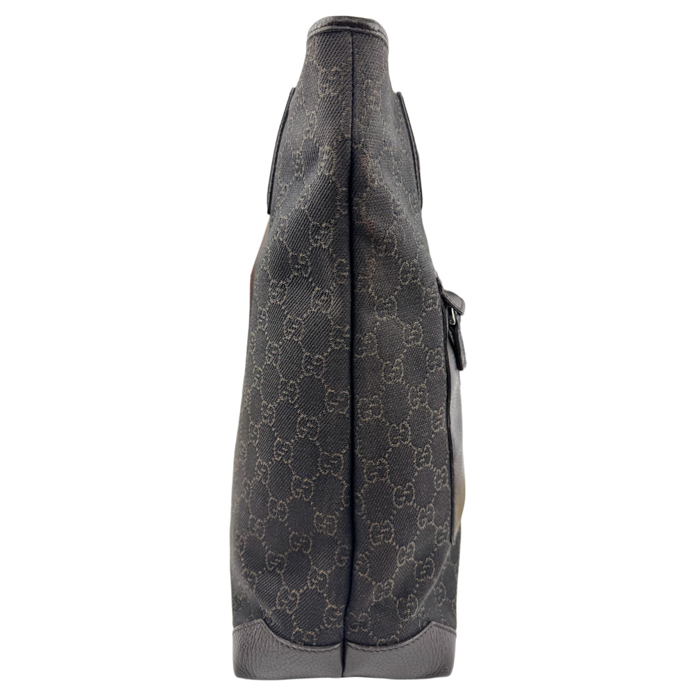 GUCCI GG Dark Brown Canvas Shoulder Bag LHQ1586