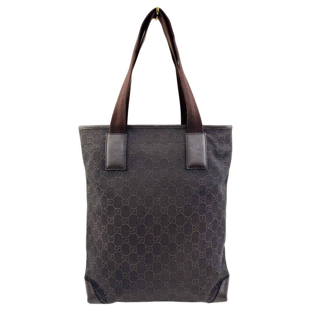 GUCCI GG Dark Brown Canvas Shoulder Bag LHQ1586