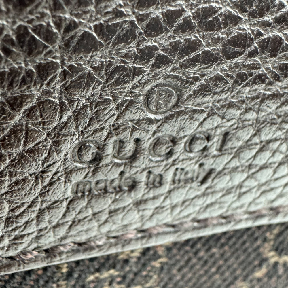 GUCCI GG Dark Brown Canvas Shoulder Bag LHQ1586