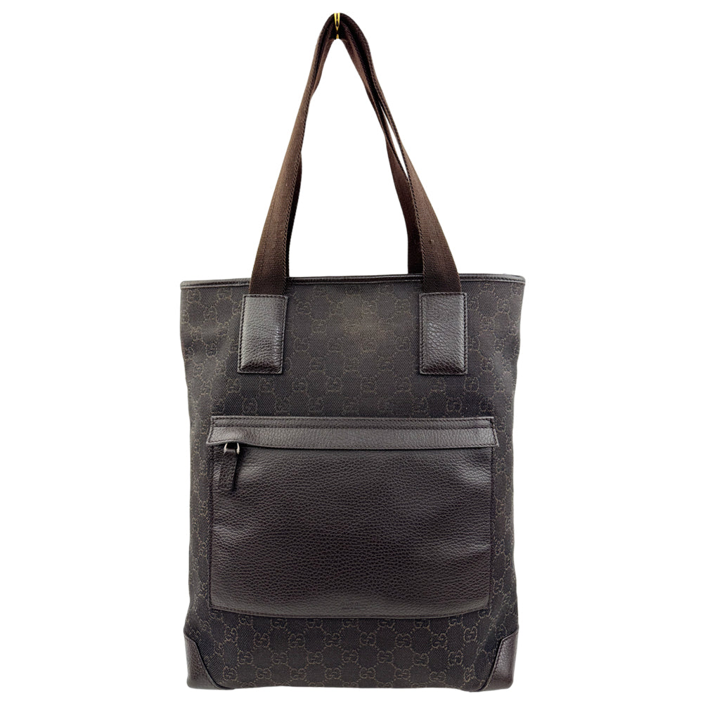 GUCCI GG Dark Brown Canvas Shoulder Bag LHQ1586