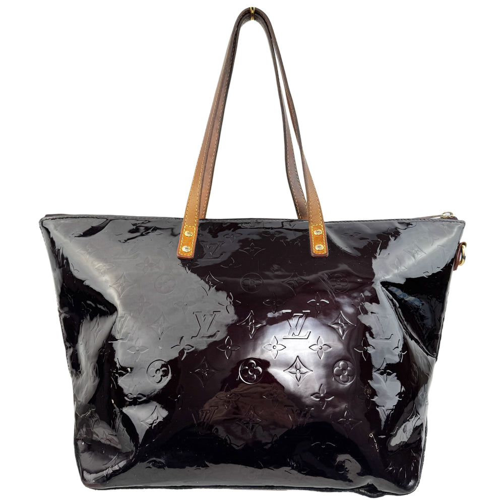 LOUIS VUITTON Burgundy Vernis Empreinte Monogram Bellevue Shoulder Bag LHQ1592