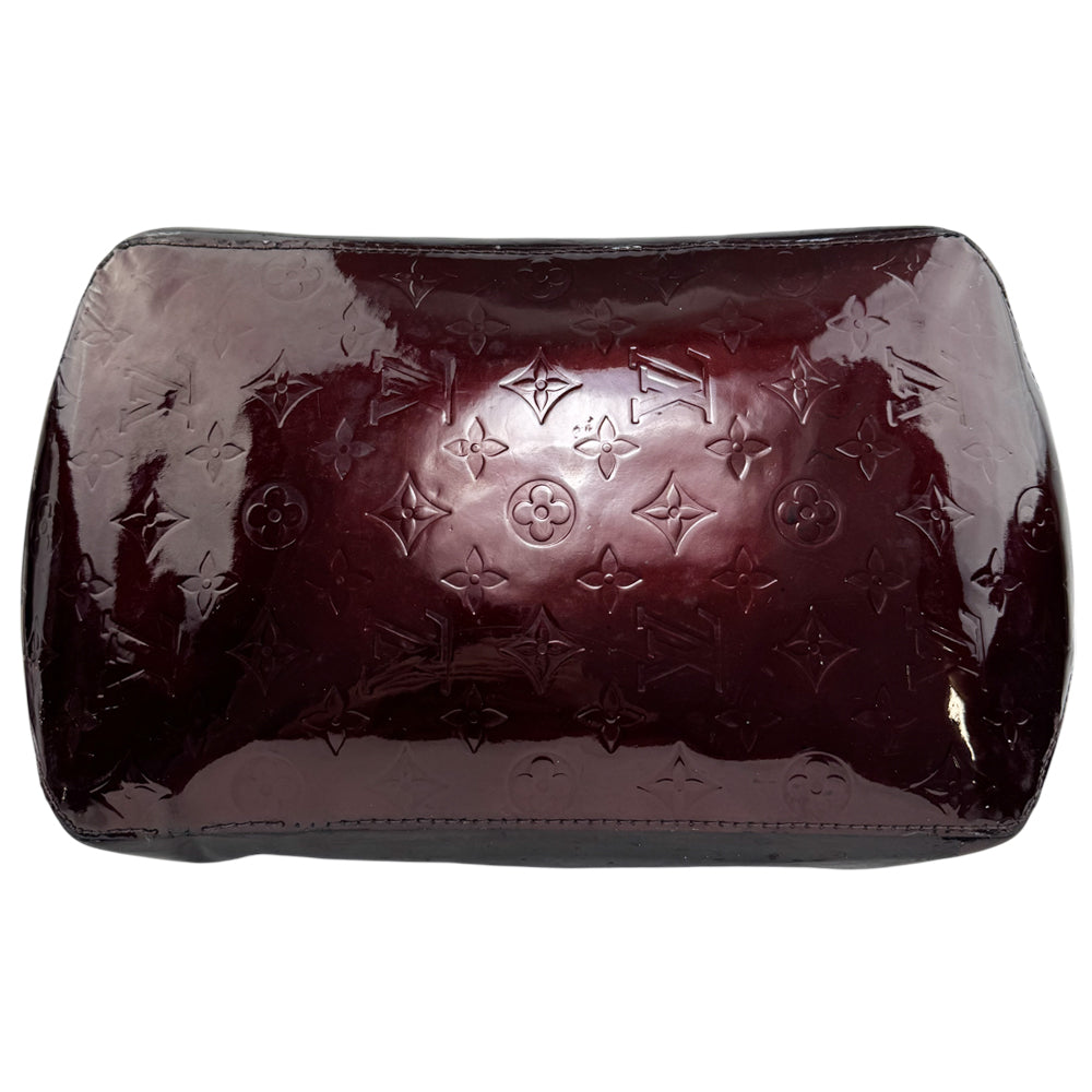 LOUIS VUITTON Burgundy Vernis Empreinte Monogram Bellevue Shoulder Bag LHQ1592