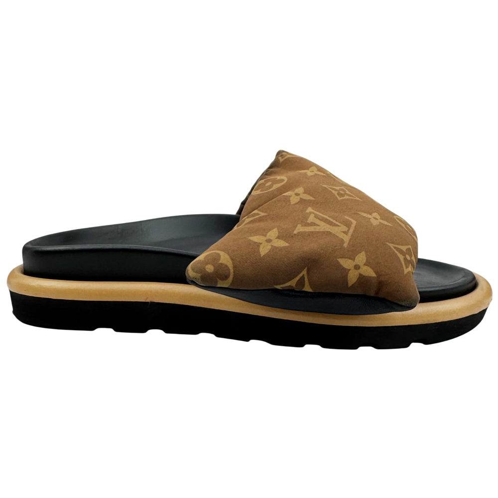 LOUIS VUITTON Monogram Pillow Pool Sliders Size 6 UK LHQ14594
